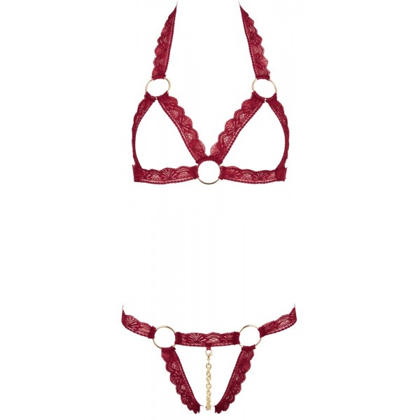 Комплект білизни - 2213010 Cottelli Collection Bra Set Open Red
