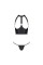 Комплект білизни з відкритими грудьми Passion GENEVIA SET WITH OPEN BRA S/M black, корсет, стрінги