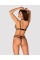 Еротичний комплект зі стреп Obsessive Badossa 2-pcs set S/M, чорний, з доступом, бюстгальтер, стрінг