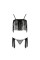 Комплект білизни Passion Exclusive KASSANDRA SET OpenBra S/M black, ліф з бахроми, трусики-спідниця