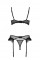 Комплект Passion KERRIA SET WITH OPEN BRA black L/XL - ECO Passion