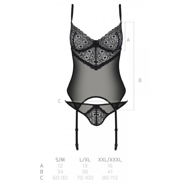Корсет з підв'язками для панчох - 2632969 Passion Corset Zinnia