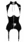 Корсет з підв'язками для панчіх - 2840464 Black Level Vinyl Basque