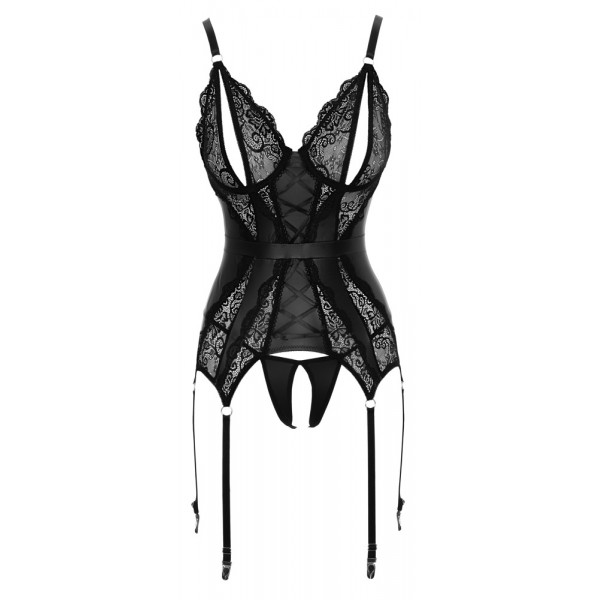 Корсет з підв'язками для панчіх - 2632632 Cottelli Collection Crotchless Basque