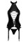 Корсет з підв'язками для панчіх - 2840731 Black Level Vinyl Basque