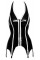 Корсет з підв'язками для панчіх - 2840723 Black Level Vinyl Basque