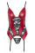 Корсет з підв'язками для панчіх - 2632802 Cottelli Collection Basque Red/Black
