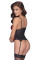 Корсет з підв'язками для панчіх - 2632802 Cottelli Collection Basque Red/Black