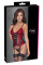 Корсет з підв'язками для панчіх - 2632802 Cottelli Collection Basque Red/Black