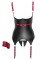 Корсет з підв'язками для панчіх - 2632870 Cottelli Collection Basque Black/Red