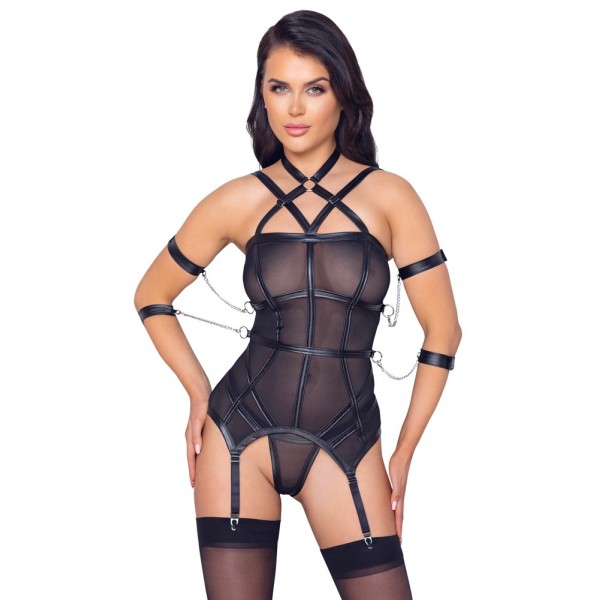 Корсет з підв'язками для панчіх - 2632977 Cottelli Collection Basque Bondage