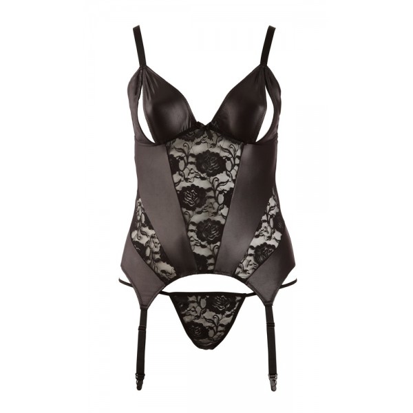 Корсет з підв'язками для панчіх - 2631466 Cottelli Collection Cami Suspender Open