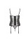 Корсет з підв'язками, стрінги Passion LOVELIA CORSET S/M, black