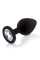 Набор анальных пробок с кристаллом Rianne S: Booty Plug Set Black, диаметр 2,7см, 3,5см, 4,1см
