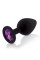 Набор анальных пробок с кристаллом Rianne S: Booty Plug Set Black, диаметр 2,7см, 3,5см, 4,1см