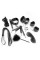 BDSM-набір Art of Sex – Spikes BDSM Set Leather, 10 предметів, чорний, натуральна шкіра