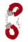 Наручники Plush Handcuffs With Keys Red