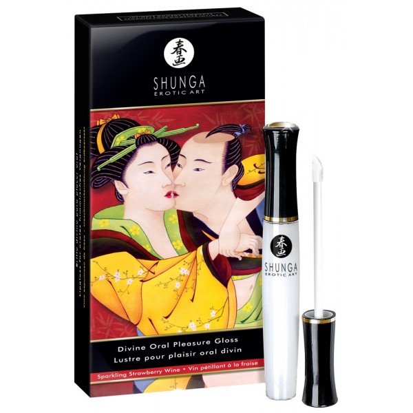 Блиск для губ для орального сексу - Shunga Lipgloss Strawberry, 10 мл