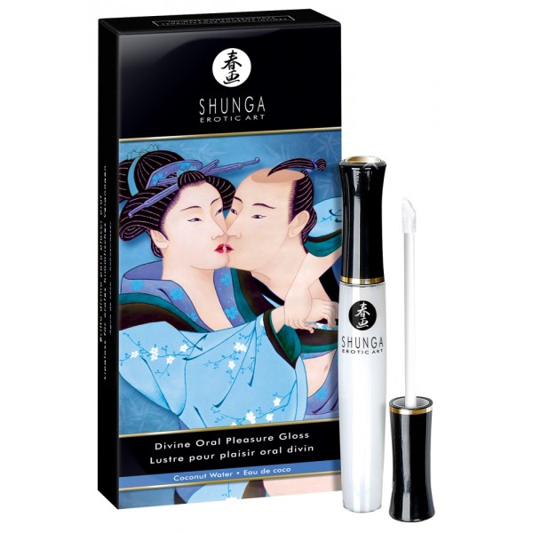 Блиск для губ для орального сексу - Shunga Lipgloss Coconut Water, 10 мл