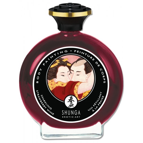 Фарба для тіла - Shunga Body Painting Sparkling Strawberry Wine, 100 мл