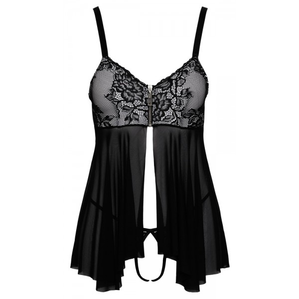 2741547 Babydoll & Thong - Black {} M