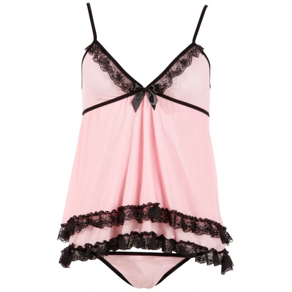 Пеньюар - 2740052 Cottelli Collection Babydoll Pink