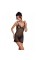 Сорочка з вирізами на грудях, стрінги Passion LOVELIA CHEMISE XXL/XXXL, black