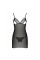 Сорочка з вирізами на грудях, стрінги Passion LOVELIA CHEMISE XXL/XXXL, black