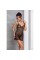 Сорочка з вирізами на грудях, стрінги Passion LOVELIA CHEMISE XXL/XXXL, black