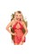 Комплект сорочка у стилі 60-х та трусики з доступом Penthouse - Libido Boost Red M/L