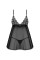 Пеньюар и трусики Obsessive Blomentis babydoll & thong XS/S