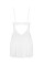 Пеньюар Obsessive Alissium chemise & thong, M/L, мереживний ліф, стрінги в комплекті