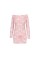 Прозора сорочка з довгим рукавом Passion YOLANDA CHEMISE XXL/XXXL, pink, трусики