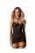 Бебі-долл Obsessive Arrowel Black chemise S/M