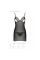 Сорочка з вирізами на грудях, стрінги Passion LOVELIA CHEMISE S/M, black