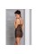 Сорочка з вирізами на грудях, стрінги Passion LOVELIA CHEMISE S/M, black