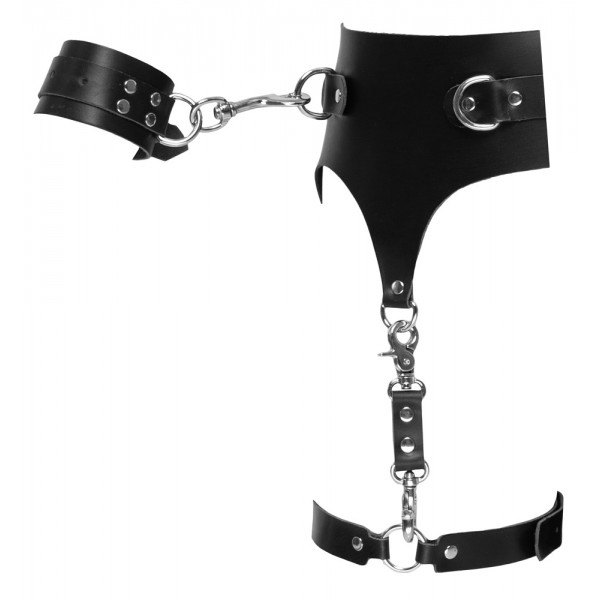 Пояс для панчіх - 2000962 Zado Leather Suspender Belt Black