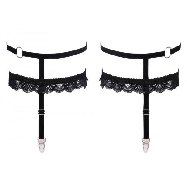 2460939 Cottelli Collection Suspender Garters Black