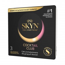 Презервативы SKYN Cocktail Club 3 шт, смаки Pina Colada, Cherry Sunrise та Passion Daiquiri