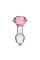Стеклянная анальная пробка Pillow Talk Rosy Luxurious Glass Anal Plug, ⌀3,3 см, вибропуля в подарок
