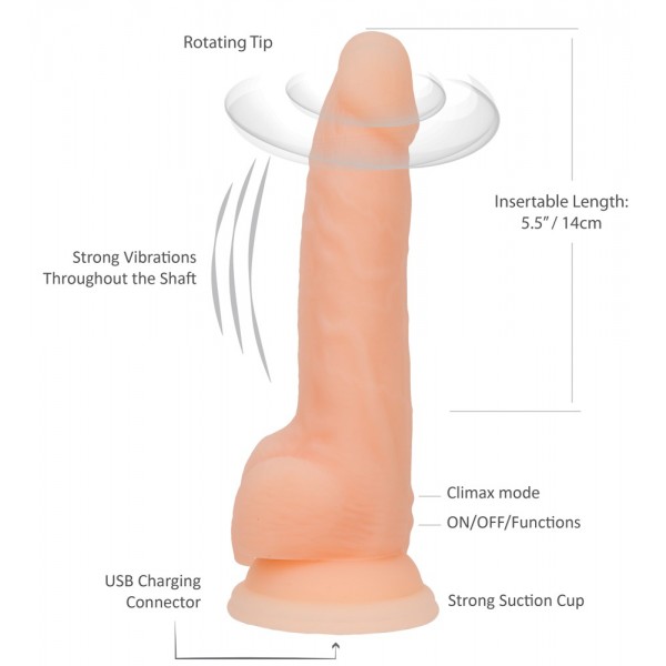 Naked Addiction 8 Rotating&Vibrating Dong V