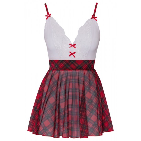 Рольовий костюм - 2471043 Cottelli Collection Dress Plaid Red