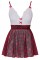 Рольовий костюм - 2471043 Cottelli Collection Dress Plaid Red