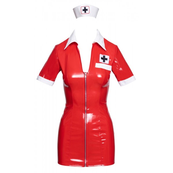 Рольовий костюм - 2851083 Black Level Vinyl Nurse Red