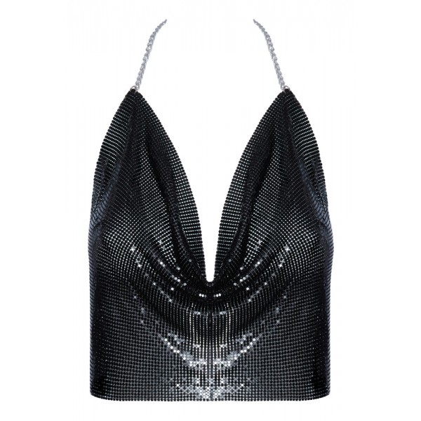 2450542 Cottelli Collection Metal Top - black {} S-L