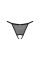 Прозорі стрінги з доступом Obsessive Celia Noir crotchless thong XL/2XL