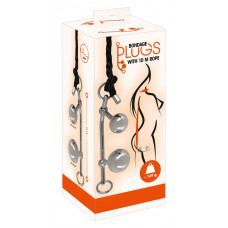 Кульки з мотузкою - Bondage Plugs With 10 m Rope