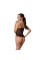 Боді монокіні з відкритими грудьми Passion JUSTINA BODY S/M, black
