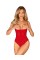Боді з доступом Obsessive Ingridia crotchless teddy M/L, червоне, відкриті груди