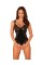 Кружевное боди Obsessive Donna Dream crotchless teddy XL/2XL Black, открытый доступ